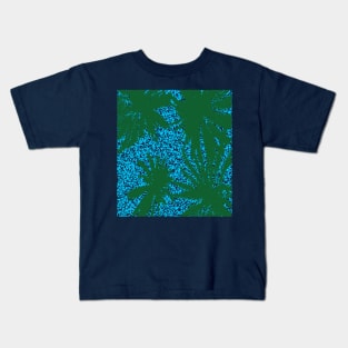 Palm Trees Blue Sky Abstract Background Silhouette Art Kids T-Shirt